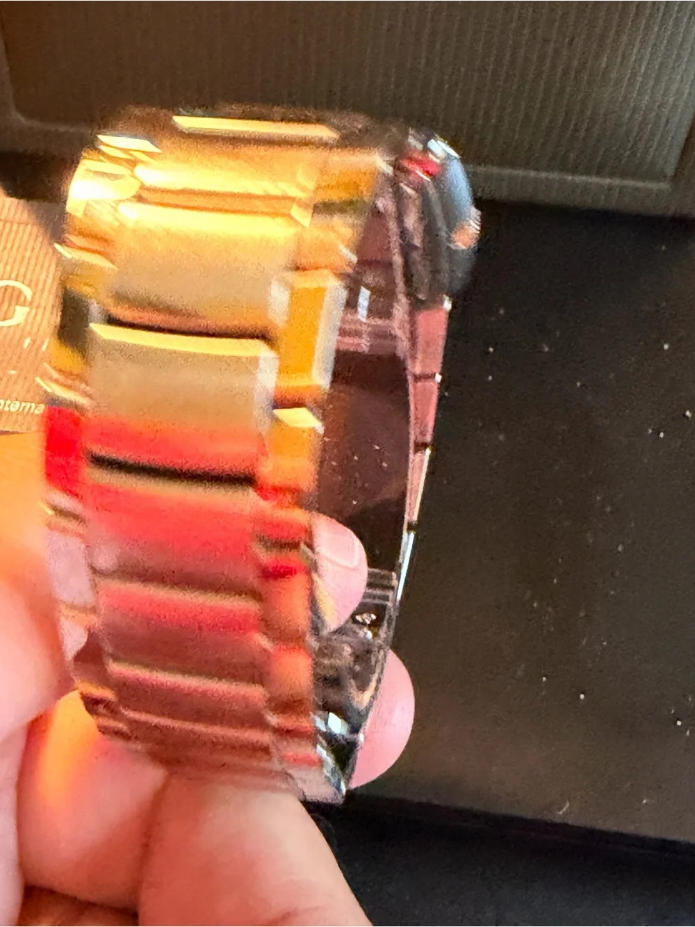 Gucci Stainless Steel Watch with Red Accents